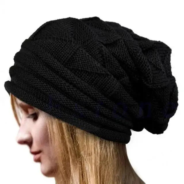 Unisex  Cute Oversized Winter Baggy Cool Caps Autumn Beanies For Men Women Classy Warm Cap For Cold Weather Stevvex