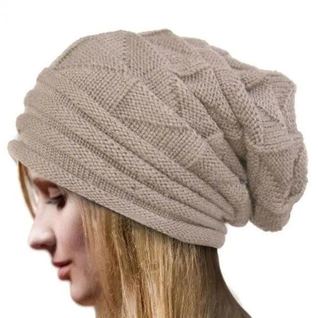 Unisex  Cute Oversized Winter Baggy Cool Caps Autumn Beanies For Men Women Classy Warm Cap For Cold Weather Stevvex
