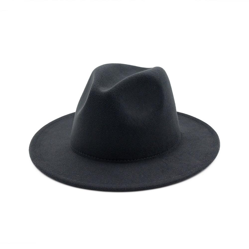 Unisex Fashion Solid Color Large Woolen Hat New Hat Fedora For Men Hats For Women Simple Modern Style Hat Autumn Fashion Hat Winter Multicolor Hat 58-61cm Stevvex