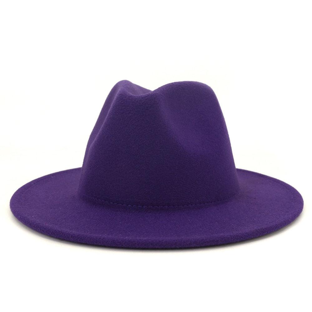 Unisex Fashion Solid Color Large Woolen Hat New Hat Fedora For Men Hats For Women Simple Modern Style Hat Autumn Fashion Hat Winter Multicolor Hat 58-61cm Stevvex