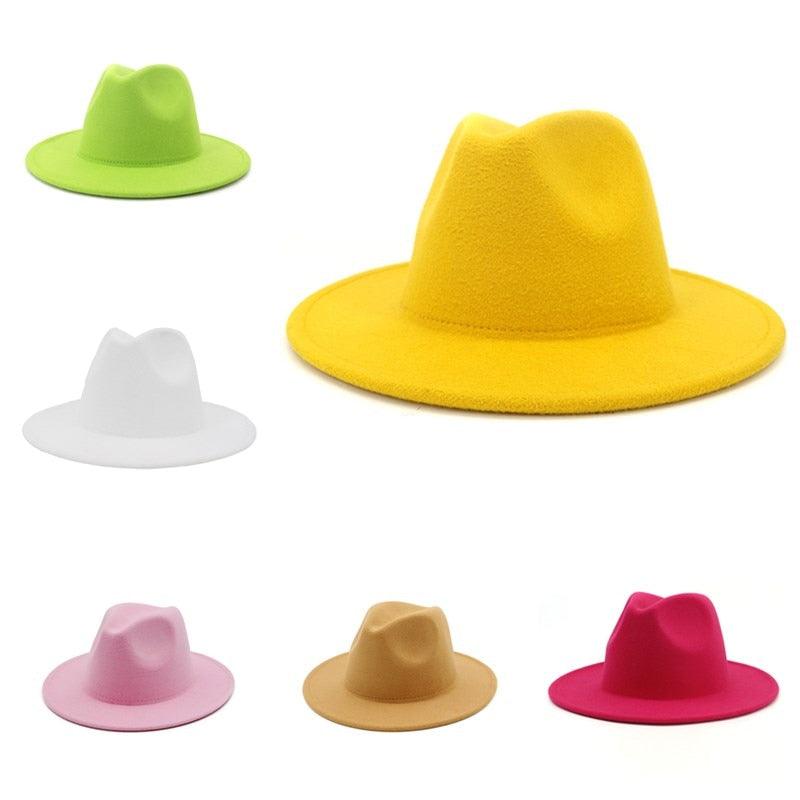 Unisex Fashion Solid Color Large Woolen Hat New Hat Fedora For Men Hats For Women Simple Modern Style Hat Autumn Fashion Hat Winter Multicolor Hat 58-61cm Stevvex