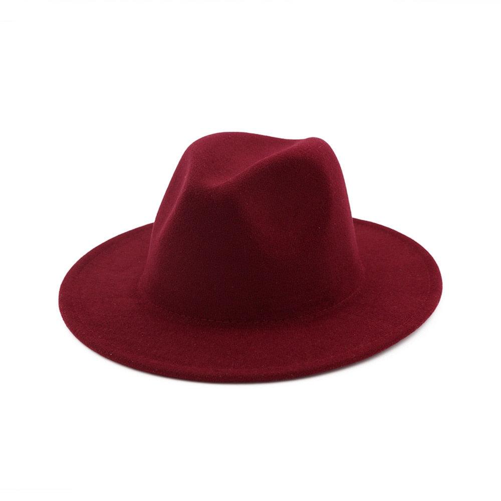 Unisex Fashion Solid Color Large Woolen Hat New Hat Fedora For Men Hats For Women Simple Modern Style Hat Autumn Fashion Hat Winter Multicolor Hat 58-61cm Stevvex