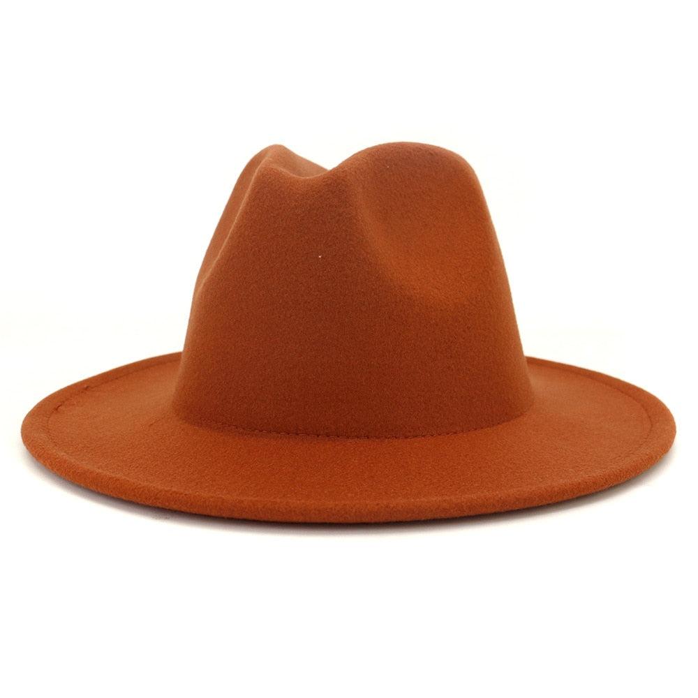 Unisex Fashion Solid Color Large Woolen Hat New Hat Fedora For Men Hats For Women Simple Modern Style Hat Autumn Fashion Hat Winter Multicolor Hat 58-61cm Stevvex