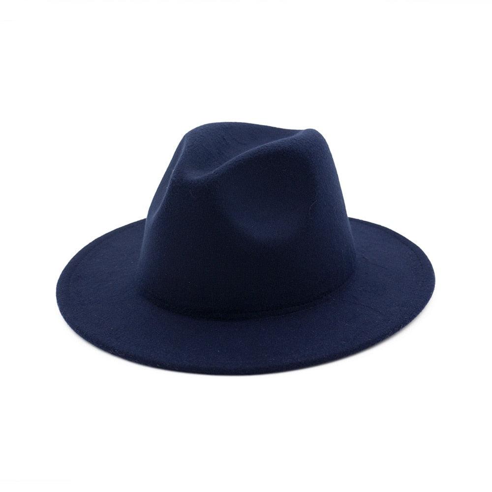 Unisex Fashion Solid Color Large Woolen Hat New Hat Fedora For Men Hats For Women Simple Modern Style Hat Autumn Fashion Hat Winter Multicolor Hat 58-61cm Stevvex