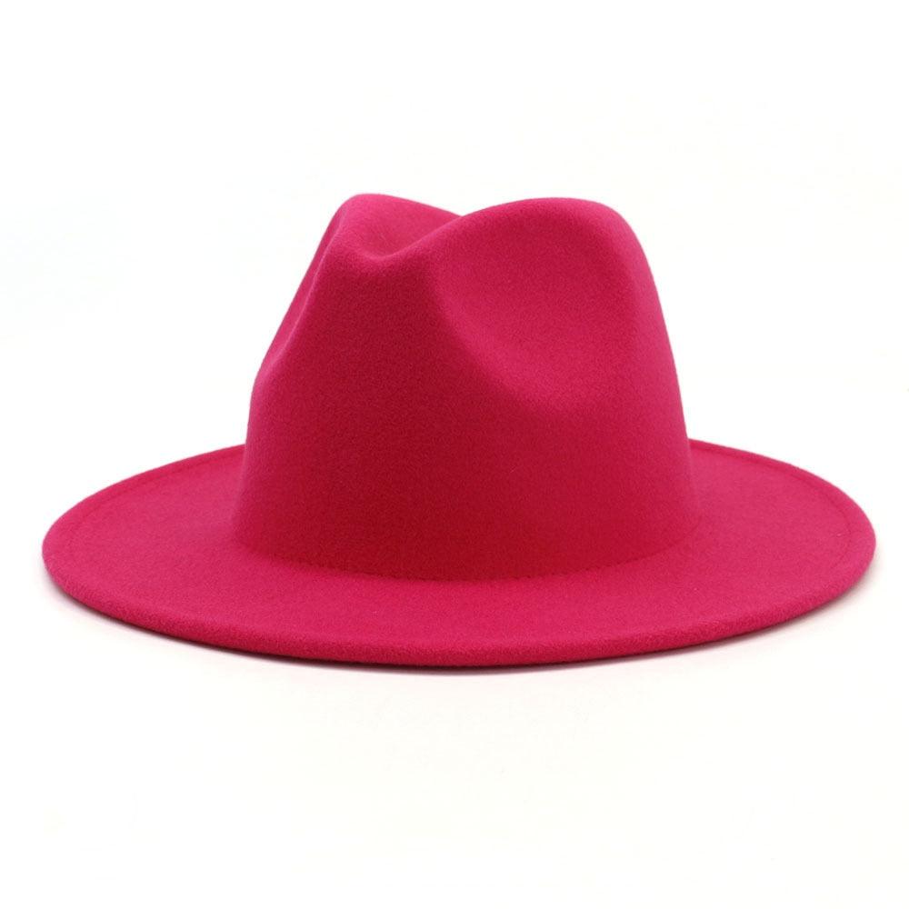 Unisex Fashion Solid Color Large Woolen Hat New Hat Fedora For Men Hats For Women Simple Modern Style Hat Autumn Fashion Hat Winter Multicolor Hat 58-61cm Stevvex