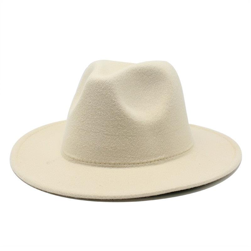 Unisex Fashion Solid Color Large Woolen Hat New Hat Fedora For Men Hats For Women Simple Modern Style Hat Autumn Fashion Hat Winter Multicolor Hat 58-61cm Stevvex