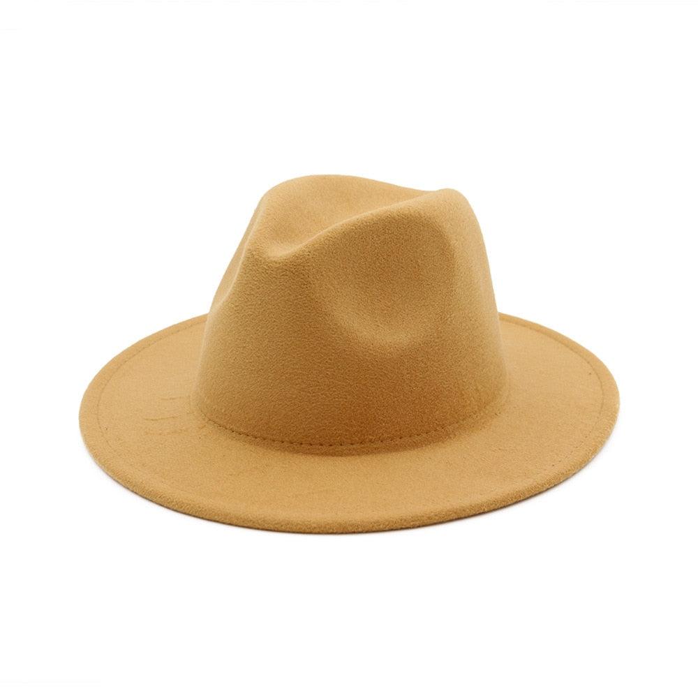 Unisex Fashion Solid Color Large Woolen Hat New Hat Fedora For Men Hats For Women Simple Modern Style Hat Autumn Fashion Hat Winter Multicolor Hat 58-61cm Stevvex