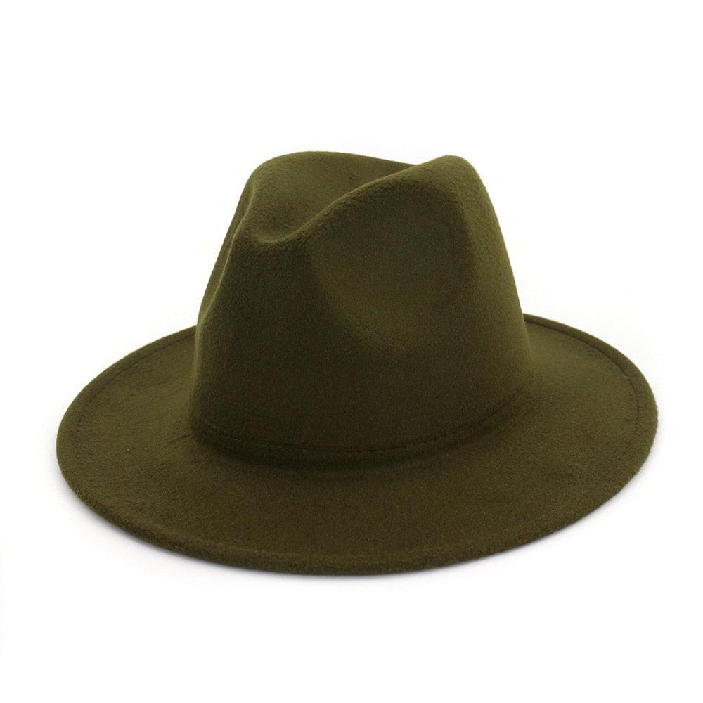 Unisex Fashion Solid Color Large Woolen Hat New Hat Fedora For Men Hats For Women Simple Modern Style Hat Autumn Fashion Hat Winter Multicolor Hat 58-61cm Stevvex
