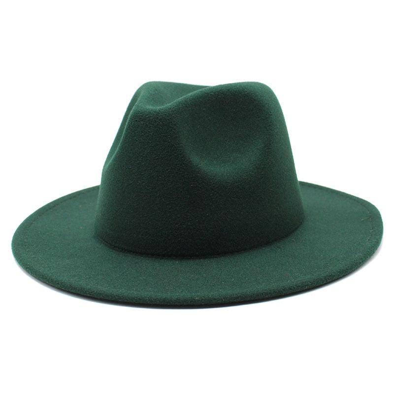Unisex Fashion Solid Color Large Woolen Hat New Hat Fedora For Men Hats For Women Simple Modern Style Hat Autumn Fashion Hat Winter Multicolor Hat 58-61cm Stevvex