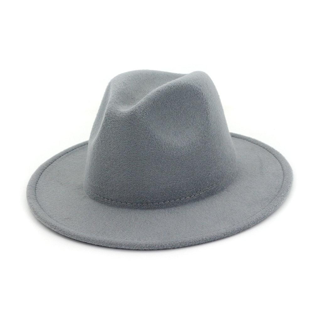 Unisex Fashion Solid Color Large Woolen Hat New Hat Fedora For Men Hats For Women Simple Modern Style Hat Autumn Fashion Hat Winter Multicolor Hat 58-61cm Stevvex