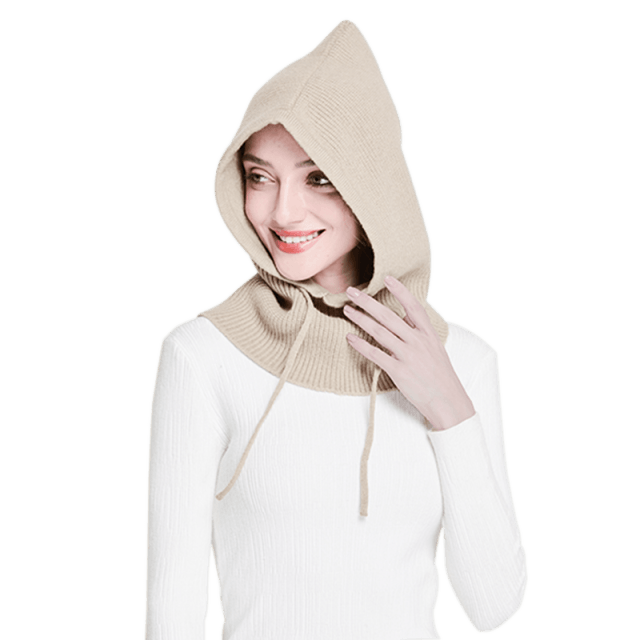 Unisex Knit Scarf Hood Hat Winter Women Cashmere Beanie Bonnet Lady Wool Neck Protect Balaclava Skellies Men Hooded Fashion Balaclava Shawl Women Winter Hat Soft Knitted Hooded Neck Collar Cap Beanie Hat Warm Scarf Unisex Bonnet Hooded Sc Stevvex