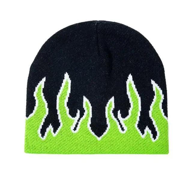 Unisex Modern Fire Design Soft Warm Beanies Comfortable Winter One Size Caps For Men And Women Stevvex