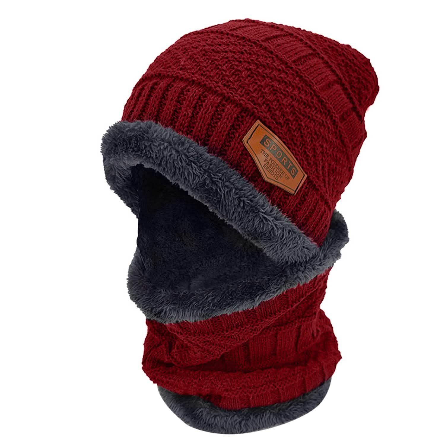 Unisex Winter Beanie Hat Scarf Set DailySale