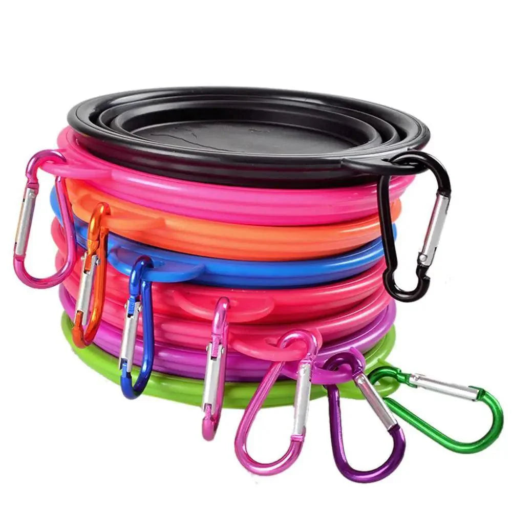 Universal Colorful Collapsible Silicone Dog Food Water Bowl Foldable Cup Dish For Pet Portable Travel Bowl For Dog Stevvex