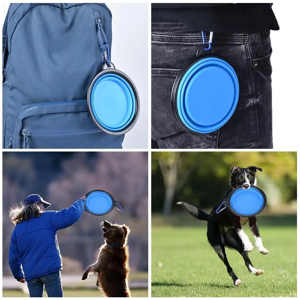 Universal Colorful Collapsible Silicone Dog Food Water Bowl Foldable Cup Dish For Pet Portable Travel Bowl For Dog Stevvex