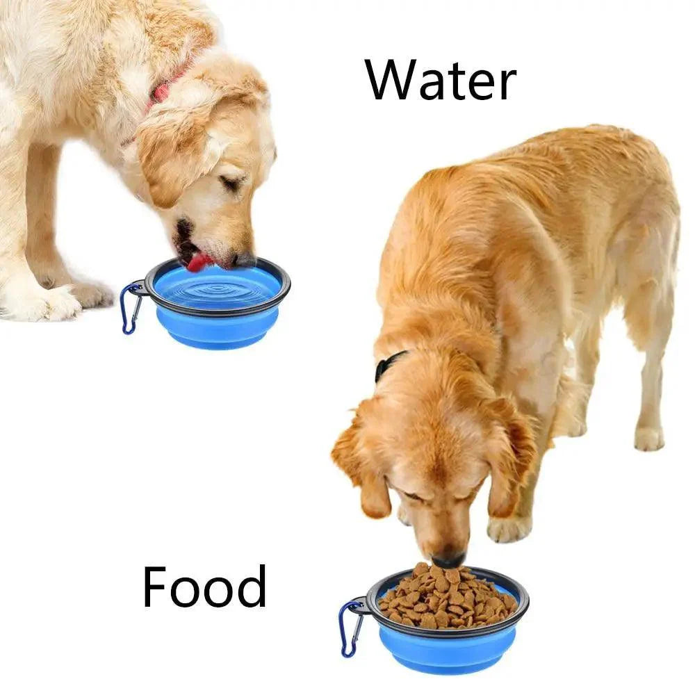 Universal Colorful Collapsible Silicone Dog Food Water Bowl Foldable Cup Dish For Pet Portable Travel Bowl For Dog Stevvex
