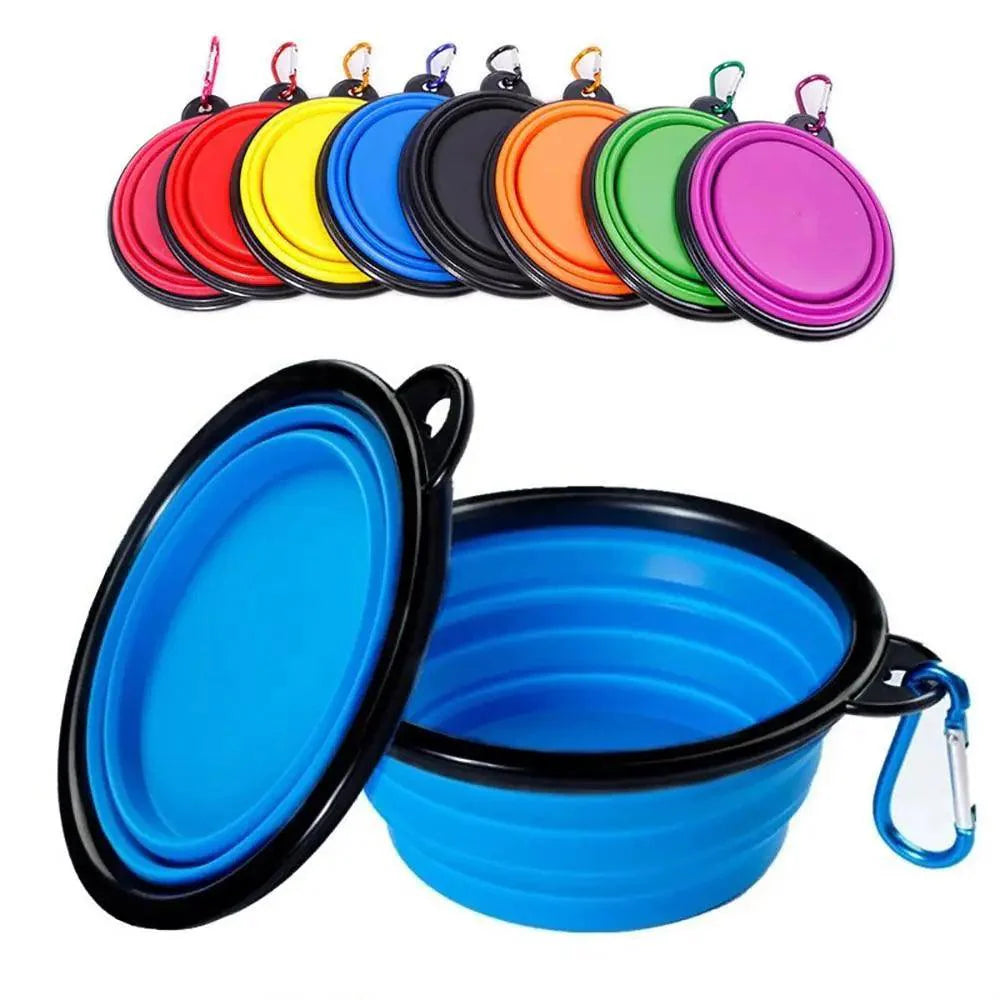 Universal Colorful Collapsible Silicone Dog Food Water Bowl Foldable Cup Dish For Pet Portable Travel Bowl For Dog Stevvex