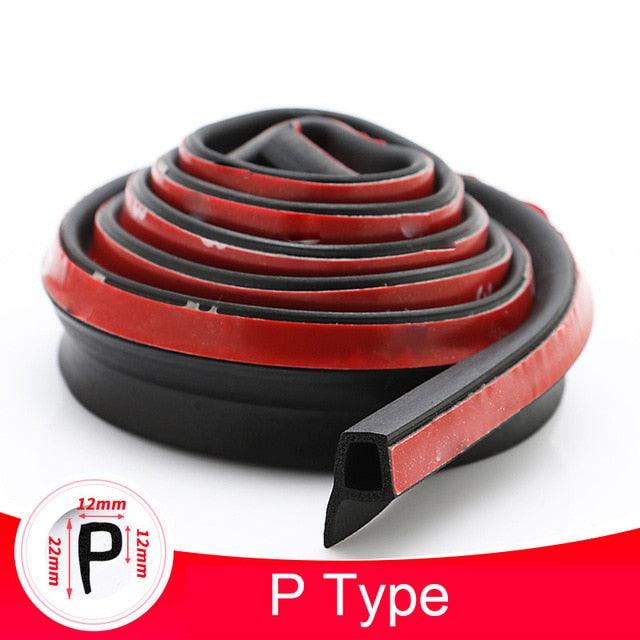 Universal Self Adhesive Auto Rubber Weather Draft Seal Strip Weather-strip for Car Window and Door Car Door Seal Strip Auto Stickers Rubber Noise Insulation Anti-Dust Soundproofing Sealing Strips Interior Accessories Stevvex