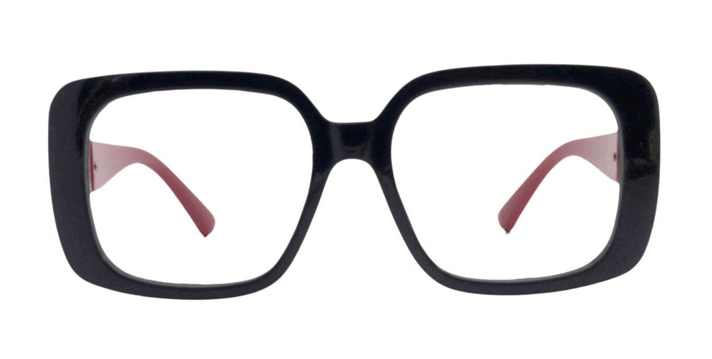 Verona, Oversized Reading Glasses, Red with black , Large Frame, High End Readers, Bifocal,  Reading Sunglasses, Trendy Style,  NY Fifth Avenue