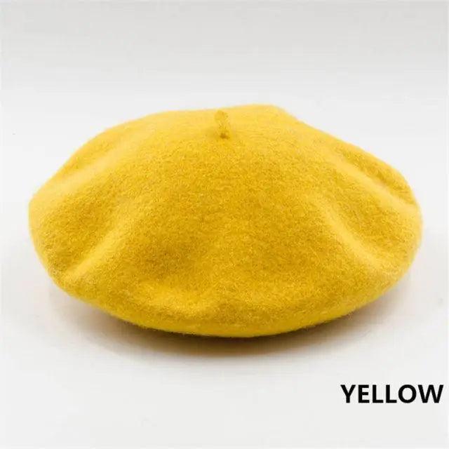 Vintage Beret Hat Flat Cap For Women Retro Classic Style Wool Beret Caps Modern Women Hats Stevvex