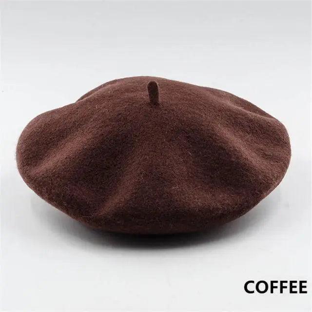 Vintage Beret Hat Flat Cap For Women Retro Classic Style Wool Beret Caps Modern Women Hats Stevvex