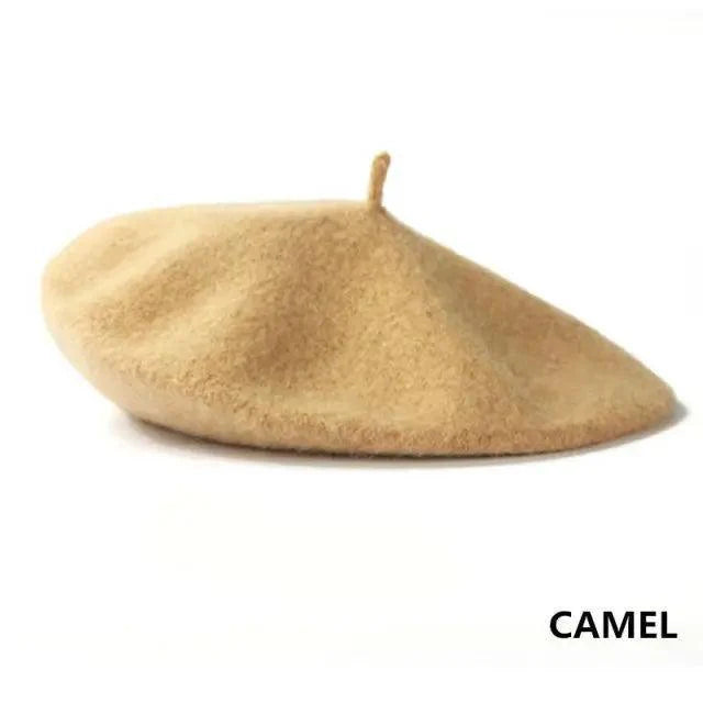 Vintage Beret Hat Flat Cap For Women Retro Classic Style Wool Beret Caps Modern Women Hats Stevvex