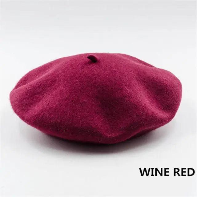 Vintage Beret Hat Flat Cap For Women Retro Classic Style Wool Beret Caps Modern Women Hats Stevvex