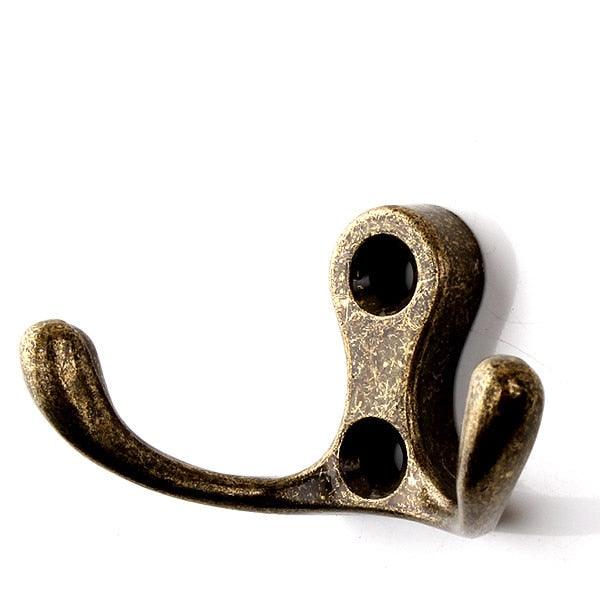 Vintage Hangers Hook Zinc Alloy Wall Hook Bronze Cloth Coat Bag Hat Hanging Hooks Bathroom Kitchen Antique Racks with Screws Vintage Antique Iron Bronze Hooks Stevvex
