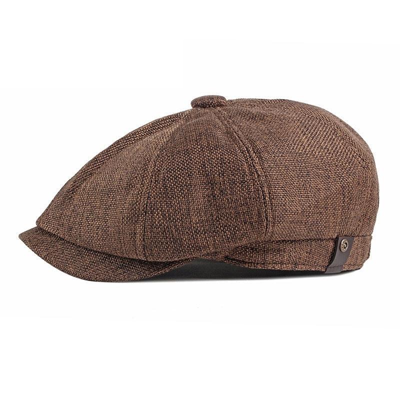 Vintage Men Beret Hats Classic Simple Winter Warm Caps Cotton Comfortable Autumn Beret Flat Hat Quality Durable Retro Men's Hat Unique Berets For Men Retro Cap Stevvex