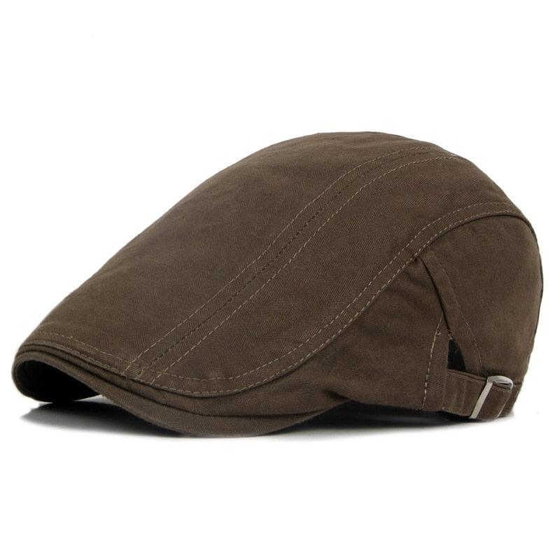 Vintage Men Beret Hats Classic Simple Winter Warm Caps Cotton Comfortable Autumn Beret Flat Hat Quality Durable Retro Men's Hat Unique Berets For Men Retro Cap Stevvex