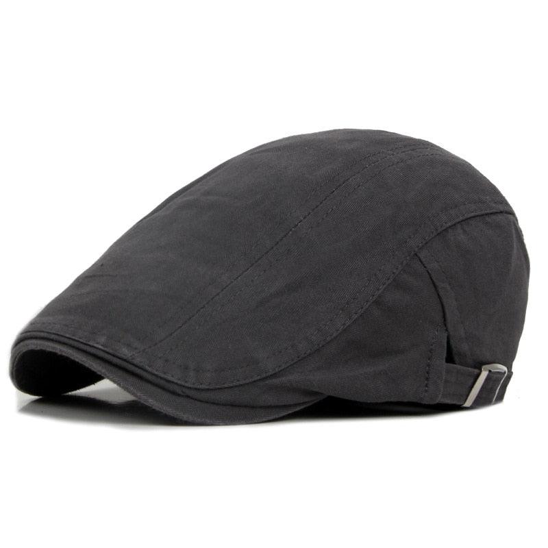 Vintage Men Beret Hats Classic Simple Winter Warm Caps Cotton Comfortable Autumn Beret Flat Hat Quality Durable Retro Men's Hat Unique Berets For Men Retro Cap Stevvex