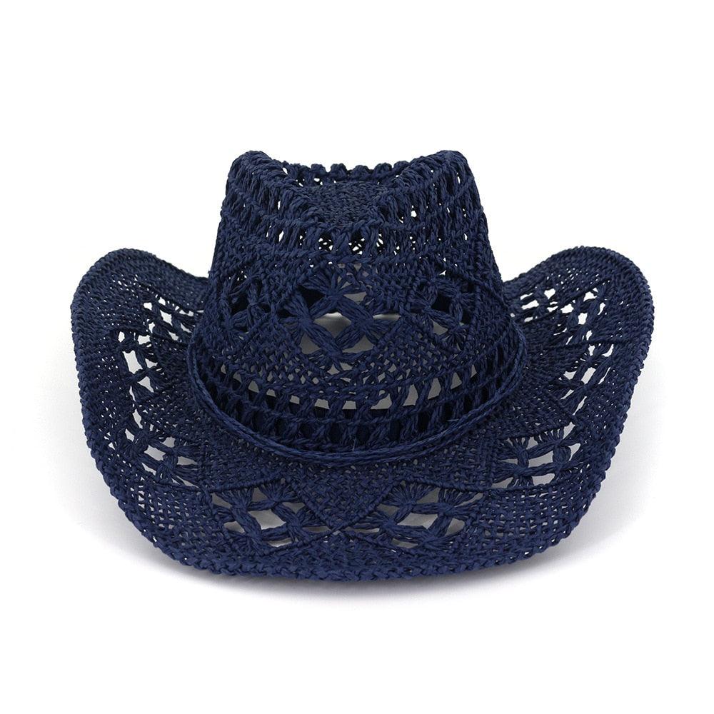 Vintage Straw Cowboy Hat Hand Made Beach Straw Hat Summer Outdoor Men's And Women's Big Brim Sun Hat  Elegant Party Cap Sun Protection Unisex Hats Breathable Hat Stevvex