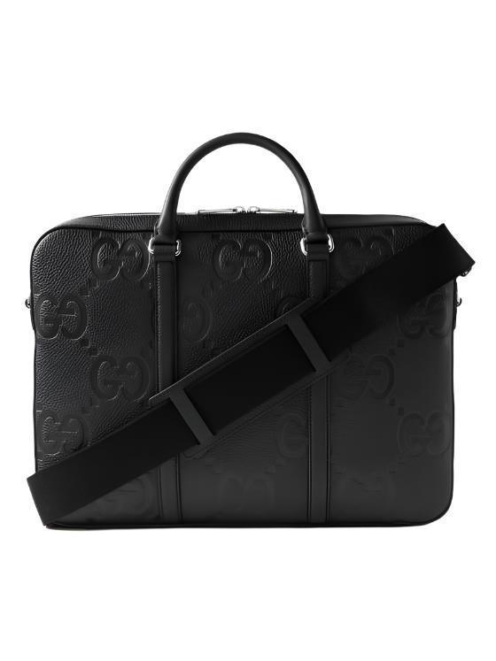 GUCCI Monogrammed Full-Grain Leather Briefcase Banlieue91