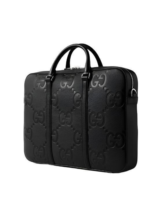 GUCCI Monogrammed Full-Grain Leather Briefcase Banlieue91