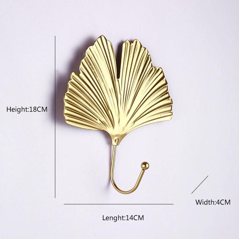 Wall Coat Rack Clothes Hanger Home Decoration Accessories Wall Hooks for Hanging Clothes Blue Leaves/Golden Leaves Home Storage Decorative Leaves Iron Hooks Tropic Plant Wall Mounted Single Clothes Hangers Decorative Hanger Hanging Hooks Stevvex