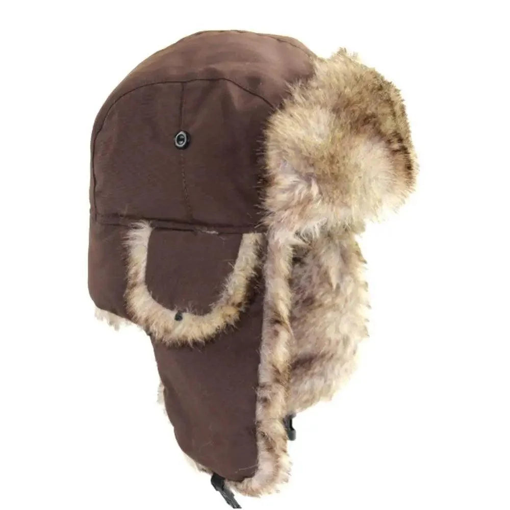 Warm Hat Ear Flaps Cool New Fashion Full Covered Soft And Comfortable Windproof Outdoor Caps For Men Stevvex