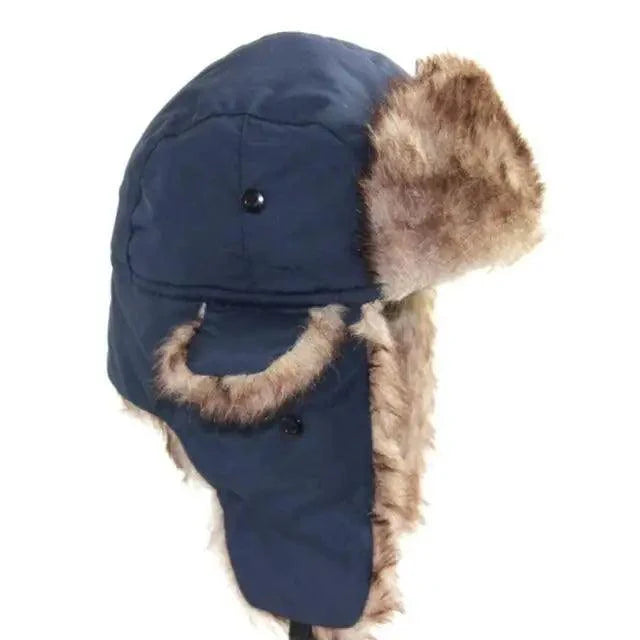 Warm Hat Ear Flaps Cool New Fashion Full Covered Soft And Comfortable Windproof Outdoor Caps For Men Stevvex
