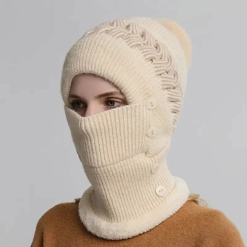 Warm Knitted Beanie Hat and Neck Warmer Set DailySale