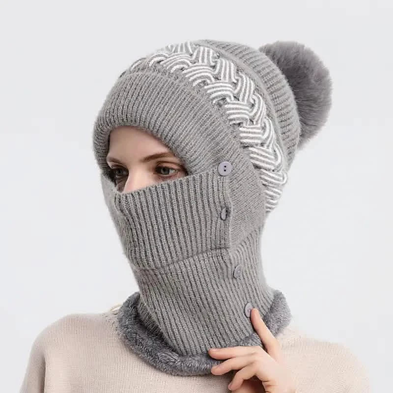 Warm Knitted Beanie Hat and Neck Warmer Set DailySale