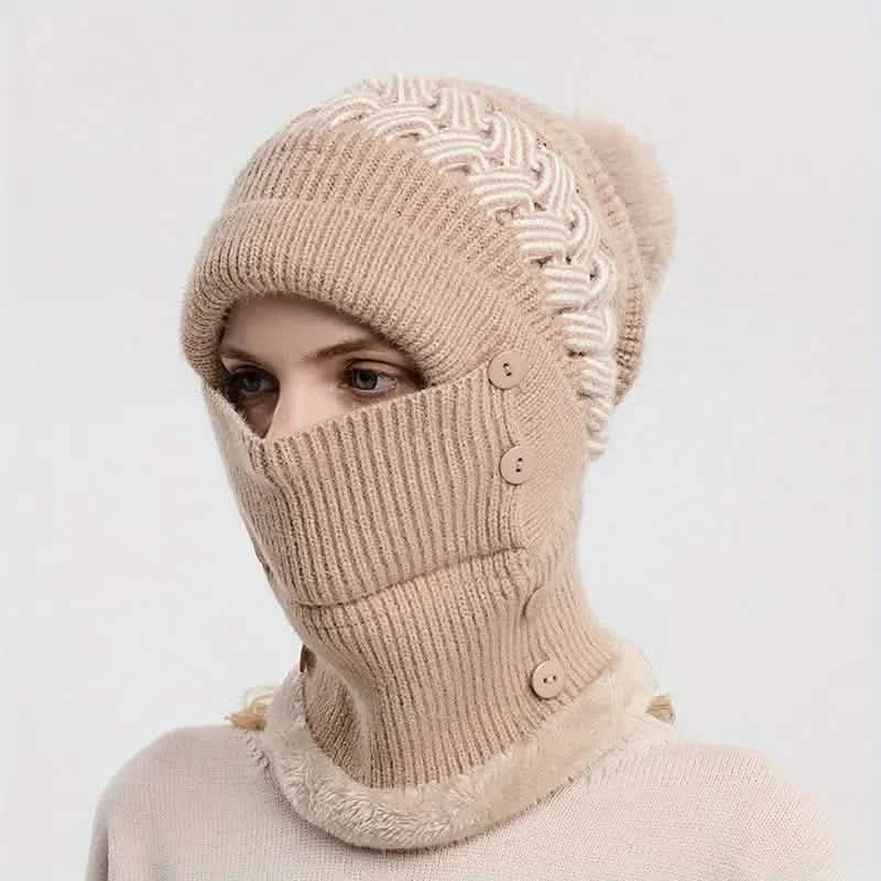 Warm Knitted Beanie Hat and Neck Warmer Set DailySale