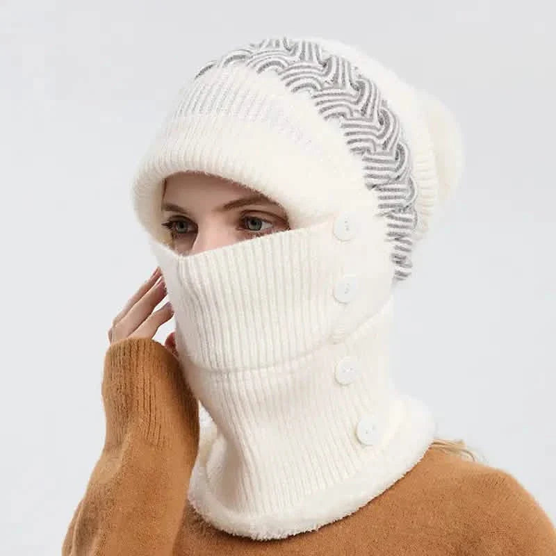 Warm Knitted Beanie Hat and Neck Warmer Set DailySale
