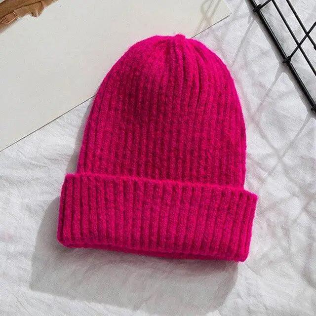 Warm Winter Casual Soft Beanies Cute Unisex Comfortable Knitted Outdoor Autumn Caps For Cold Weathers Thick Colorful Cap For Adults Stevvex