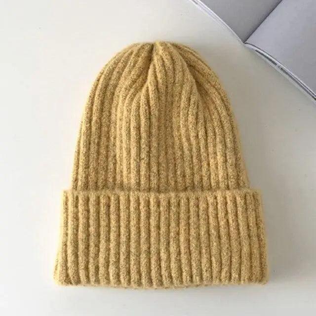 Warm Winter Casual Soft Beanies Cute Unisex Comfortable Knitted Outdoor Autumn Caps For Cold Weathers Thick Colorful Cap For Adults Stevvex