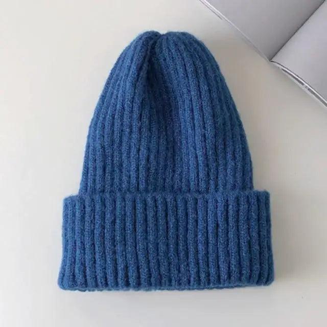 Warm Winter Casual Soft Beanies Cute Unisex Comfortable Knitted Outdoor Autumn Caps For Cold Weathers Thick Colorful Cap For Adults Stevvex