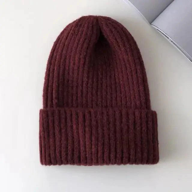 Warm Winter Casual Soft Beanies Cute Unisex Comfortable Knitted Outdoor Autumn Caps For Cold Weathers Thick Colorful Cap For Adults Stevvex