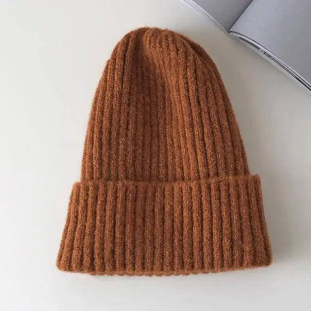Warm Winter Casual Soft Beanies Cute Unisex Comfortable Knitted Outdoor Autumn Caps For Cold Weathers Thick Colorful Cap For Adults Stevvex