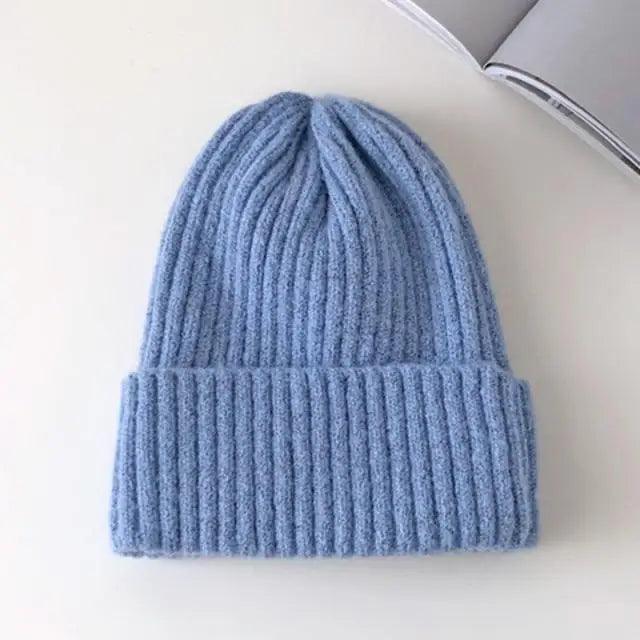 Warm Winter Casual Soft Beanies Cute Unisex Comfortable Knitted Outdoor Autumn Caps For Cold Weathers Thick Colorful Cap For Adults Stevvex