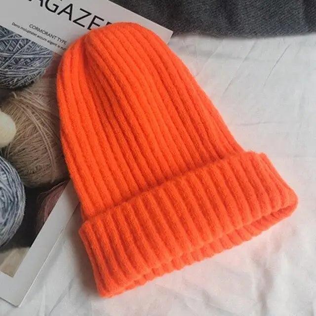Warm Winter Casual Soft Beanies Cute Unisex Comfortable Knitted Outdoor Autumn Caps For Cold Weathers Thick Colorful Cap For Adults Stevvex
