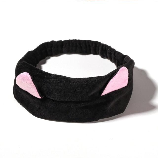 Wash Face Women Girls Hairbands Soft Warm Coral Fleece Bow Animal Ears Headbands Headwear Hair Bands Turban Gorgeous Hair Accessories For Women Stevvex