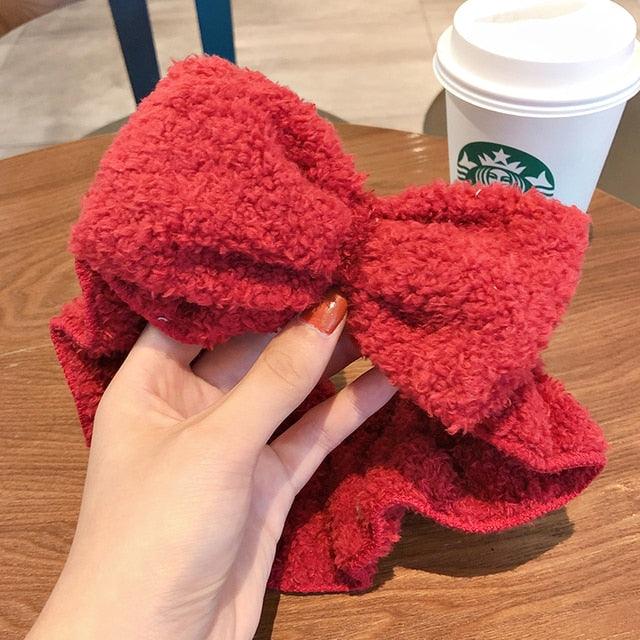 Wash Face Women Girls Hairbands Soft Warm Coral Fleece Bow Animal Ears Headbands Headwear Hair Bands Turban Gorgeous Hair Accessories For Women Stevvex